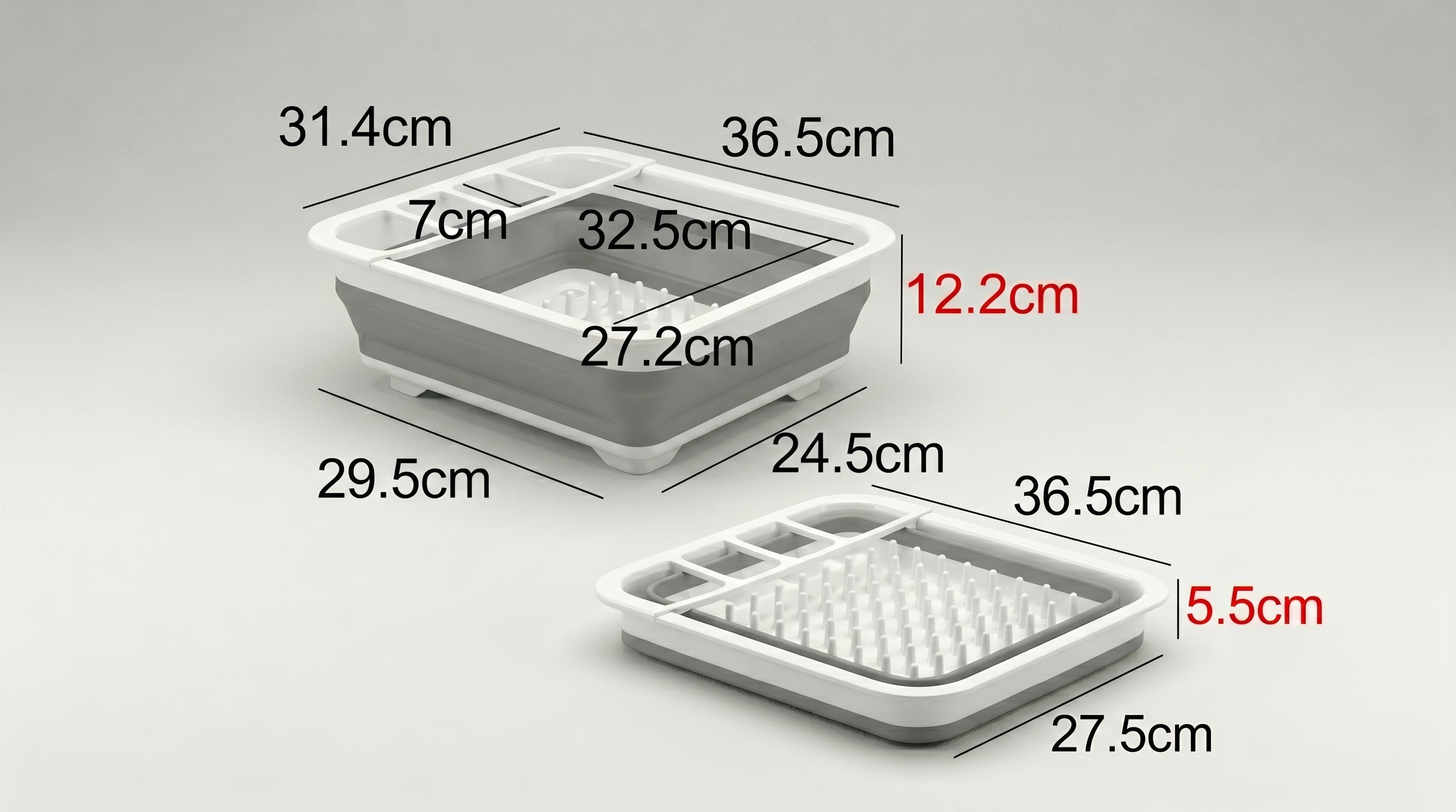 SpaceSaver™ Faltbares Abtropfgestell